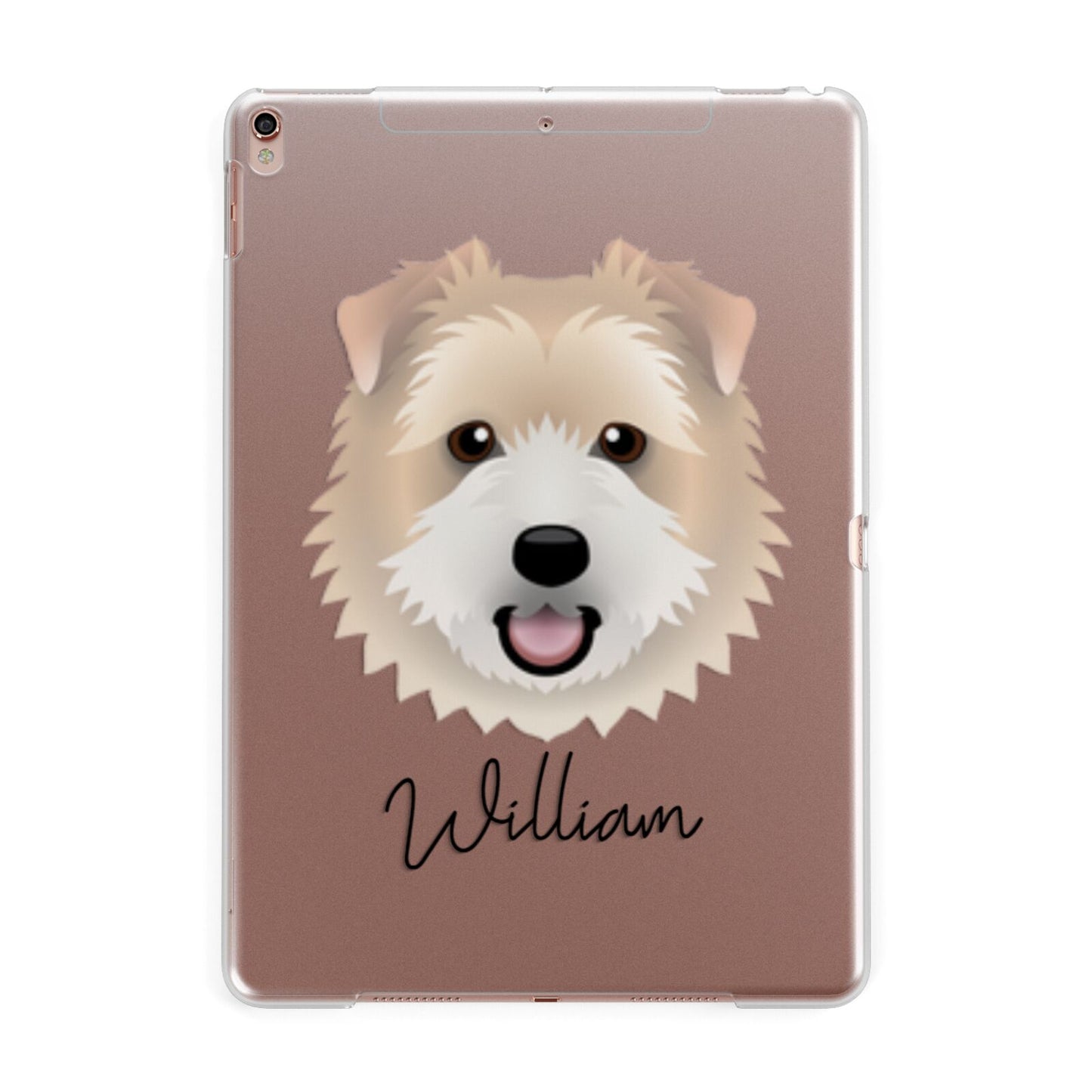 Norfolk Terrier Personalised Apple iPad Rose Gold Case