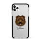 Norfolk Terrier Personalised Apple iPhone 11 Pro Max in Silver with Black Impact Case