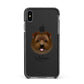 Norfolk Terrier Personalised Apple iPhone Xs Max Impact Case Black Edge on Black Phone