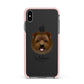 Norfolk Terrier Personalised Apple iPhone Xs Max Impact Case Pink Edge on Black Phone