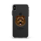 Norfolk Terrier Personalised Apple iPhone Xs Max Impact Case White Edge on Black Phone