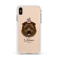 Norfolk Terrier Personalised Apple iPhone Xs Max Impact Case White Edge on Gold Phone