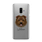 Norfolk Terrier Personalised Samsung Galaxy S9 Plus Case on Silver phone