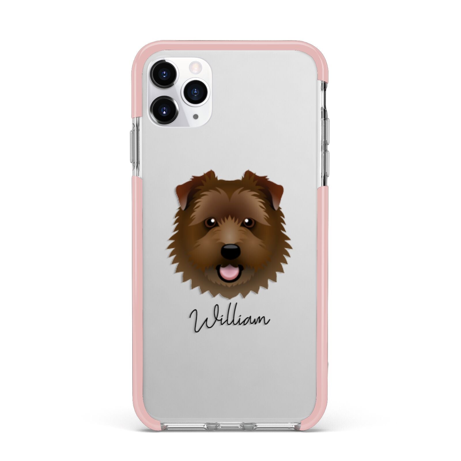 Norfolk Terrier Personalised iPhone 11 Pro Max Impact Pink Edge Case