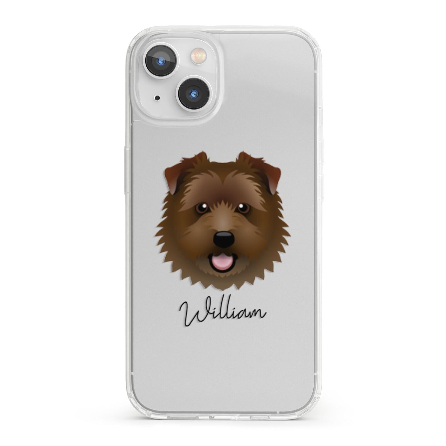 Norfolk Terrier Personalised iPhone 13 Clear Bumper Case