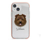 Norfolk Terrier Personalised iPhone 13 Mini TPU Impact Case with Pink Edges