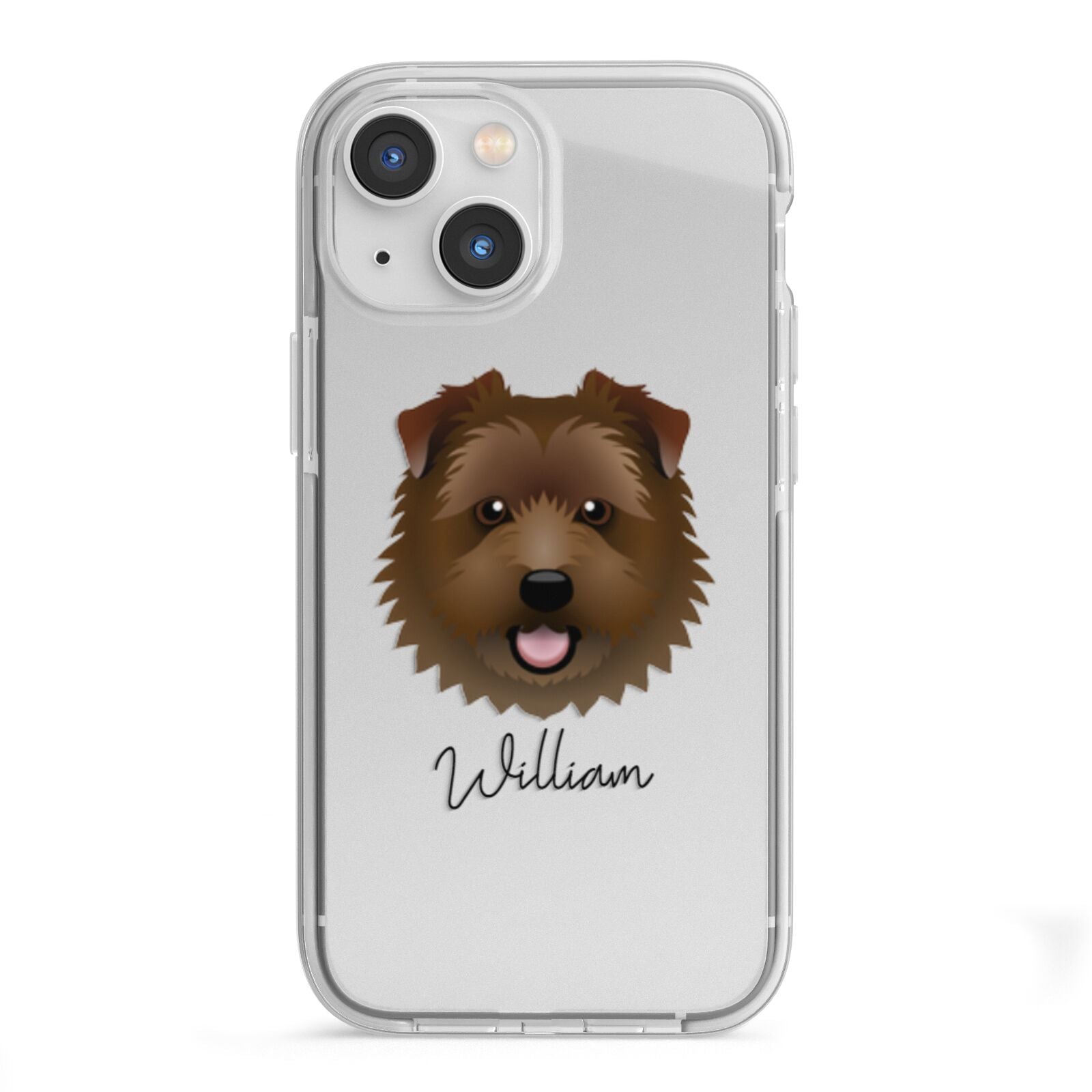 Norfolk Terrier Personalised iPhone 13 Mini TPU Impact Case with White Edges