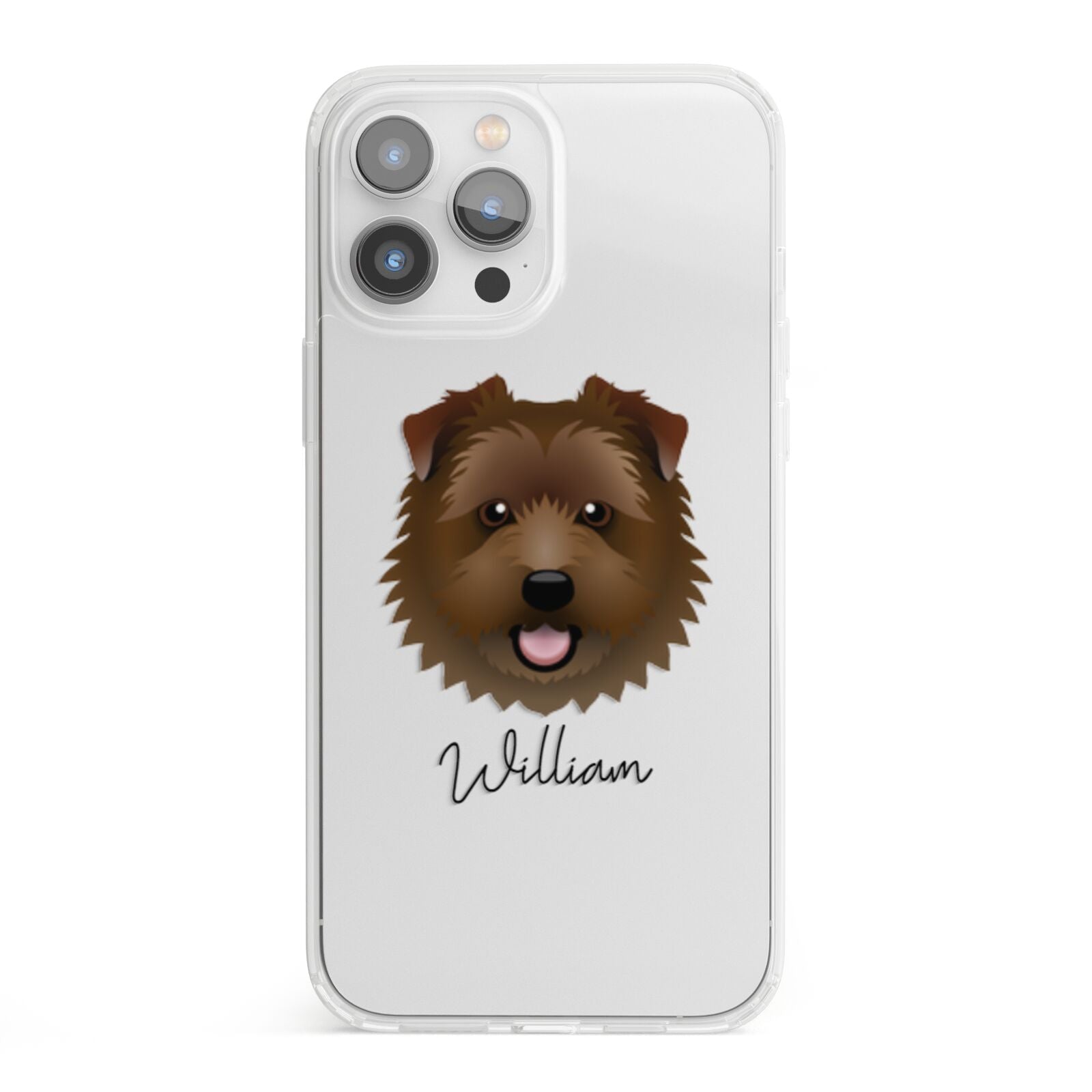 Norfolk Terrier Personalised iPhone 13 Pro Max Clear Bumper Case