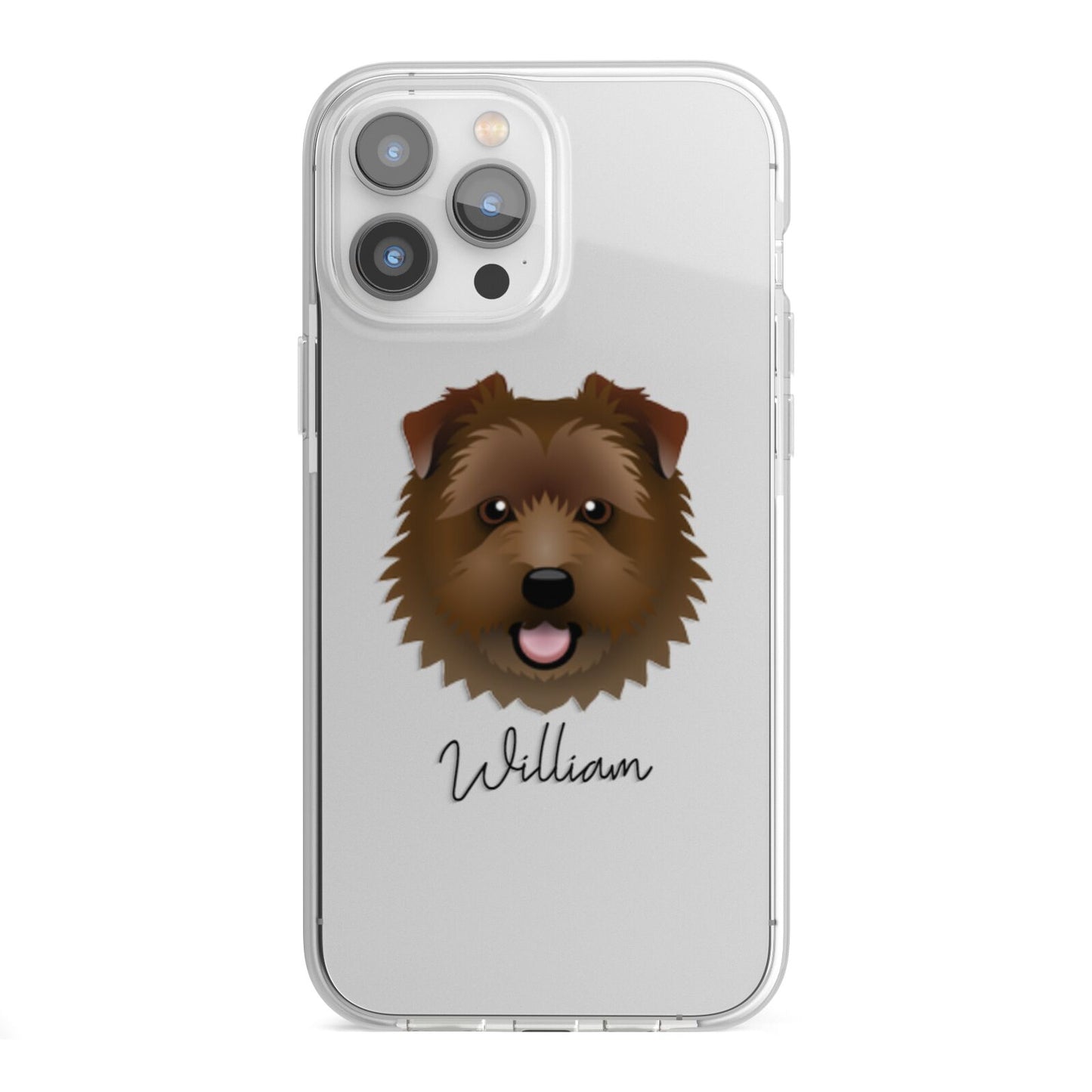 Norfolk Terrier Personalised iPhone 13 Pro Max TPU Impact Case with White Edges