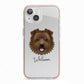 Norfolk Terrier Personalised iPhone 13 TPU Impact Case with Pink Edges