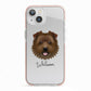 Norfolk Terrier Personalised iPhone 13 TPU Impact Case with Pink Edges