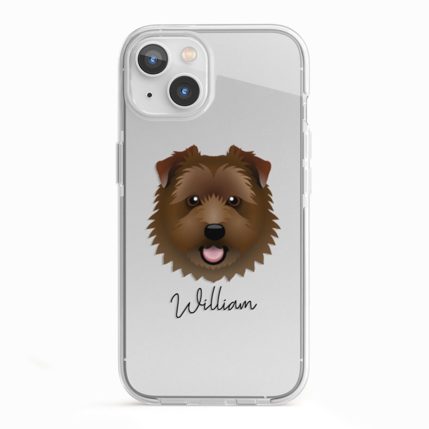 Norfolk Terrier Personalised iPhone 13 TPU Impact Case with White Edges