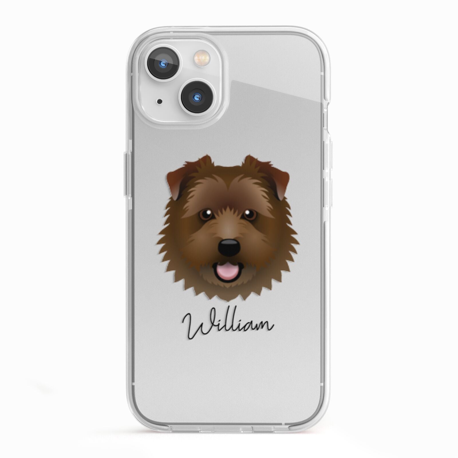 Norfolk Terrier Personalised iPhone 13 TPU Impact Case with White Edges