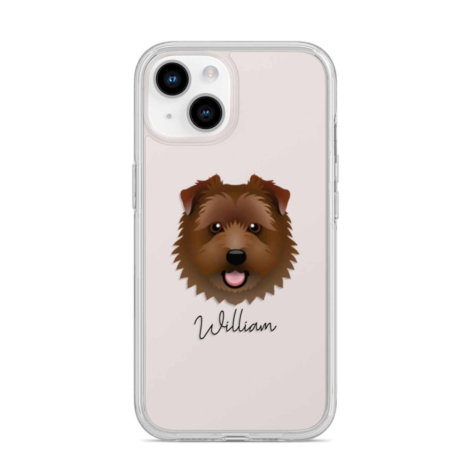 Norfolk Terrier Personalised iPhone 14 Clear Tough Case Starlight