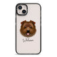 Norfolk Terrier Personalised iPhone 14 Plus Black Impact Case on Silver phone