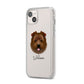 Norfolk Terrier Personalised iPhone 14 Plus Clear Tough Case Starlight Angled Image
