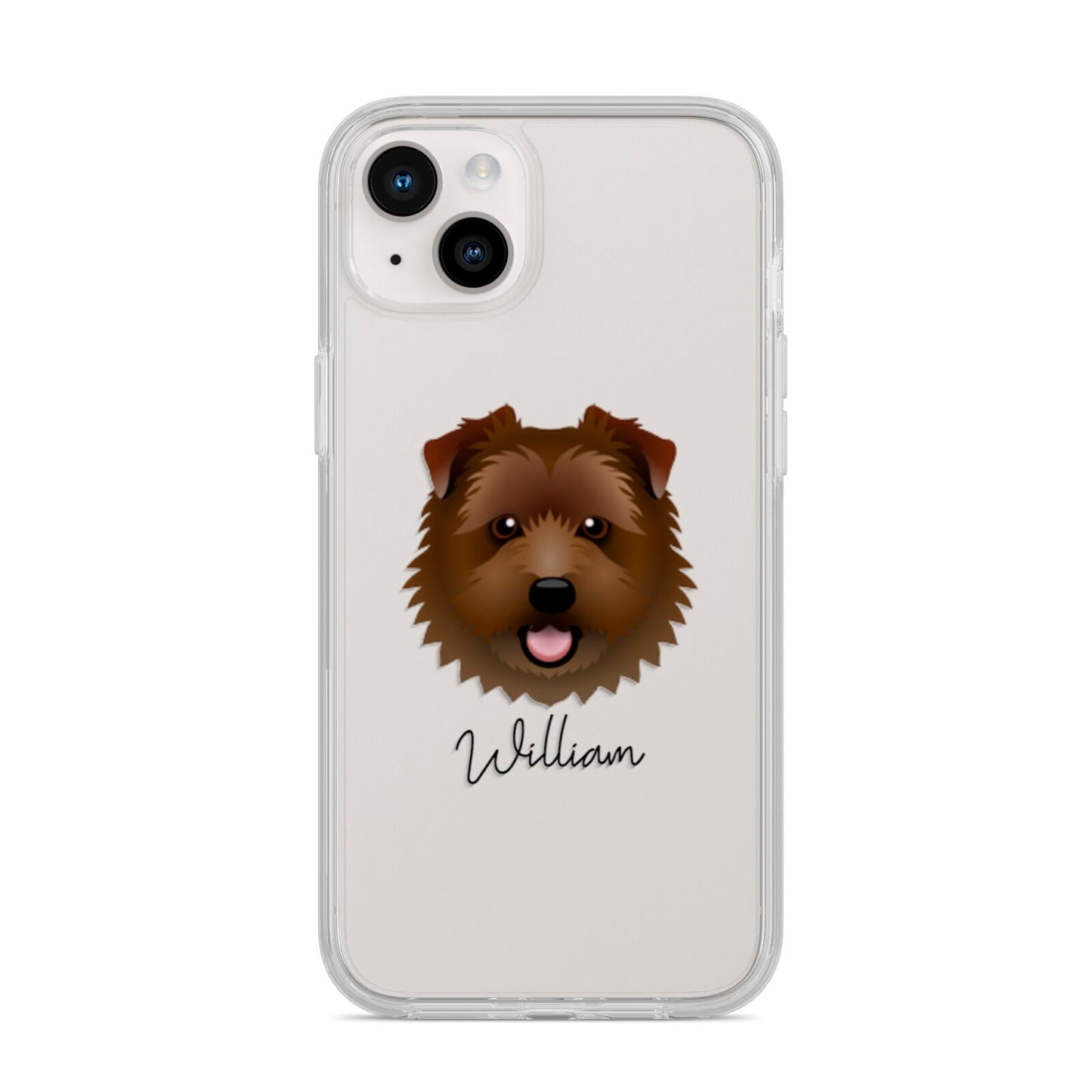 Norfolk Terrier Personalised iPhone 14 Plus Clear Tough Case Starlight
