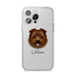 Norfolk Terrier Personalised iPhone 14 Pro Max Clear Tough Case Silver
