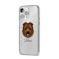 Norfolk Terrier Personalised iPhone 14 Pro Max Glitter Tough Case Silver Angled Image