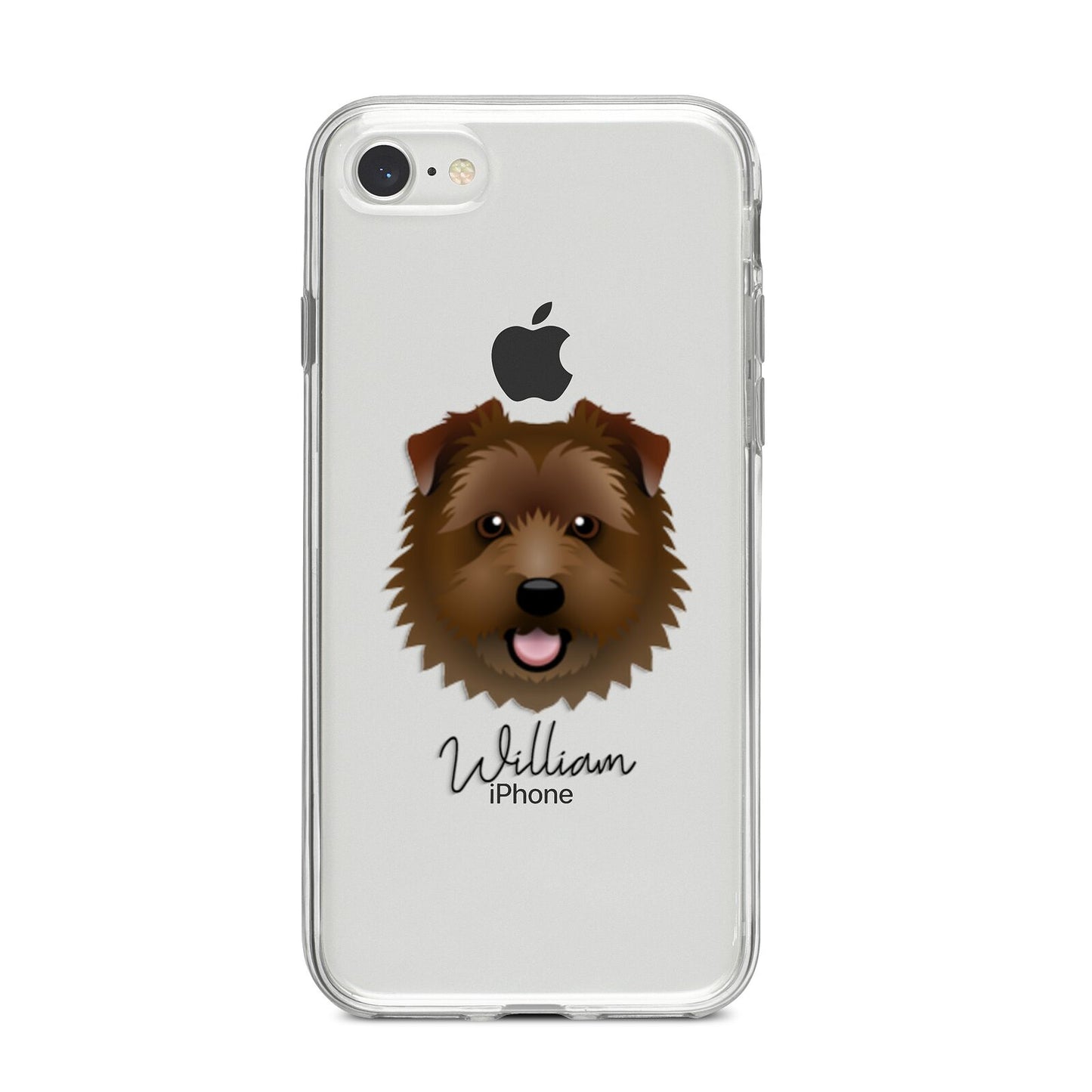 Norfolk Terrier Personalised iPhone 8 Bumper Case on Silver iPhone