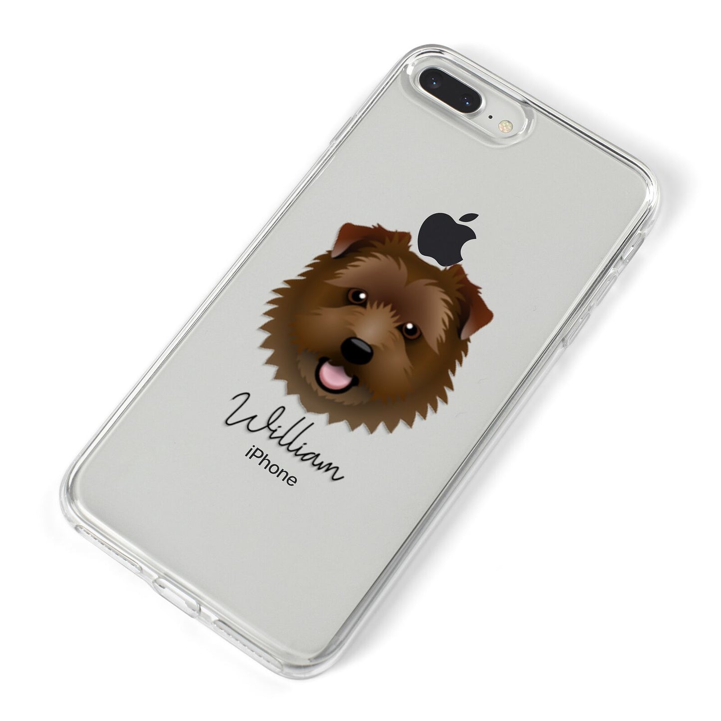 Norfolk Terrier Personalised iPhone 8 Plus Bumper Case on Silver iPhone Alternative Image