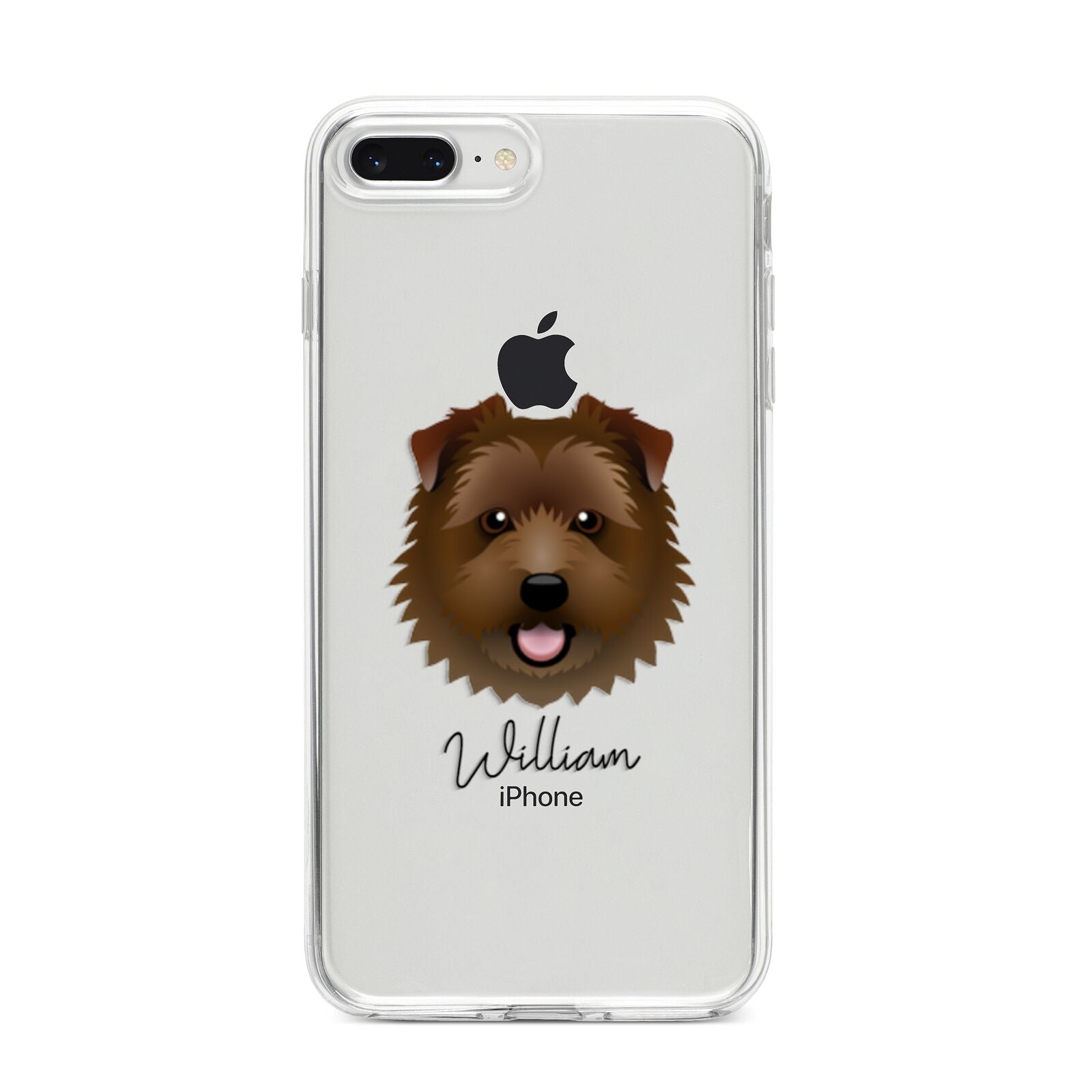 Norfolk Terrier Personalised iPhone 8 Plus Bumper Case on Silver iPhone