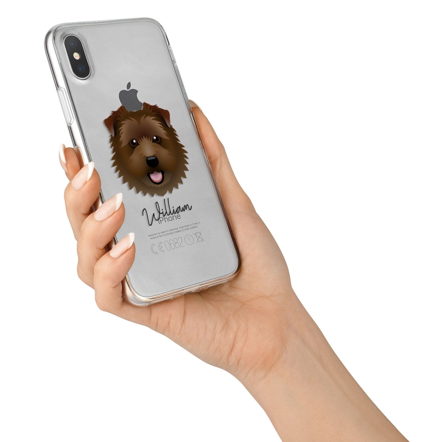 Norfolk Terrier Personalised iPhone X Bumper Case on Silver iPhone Alternative Image 2