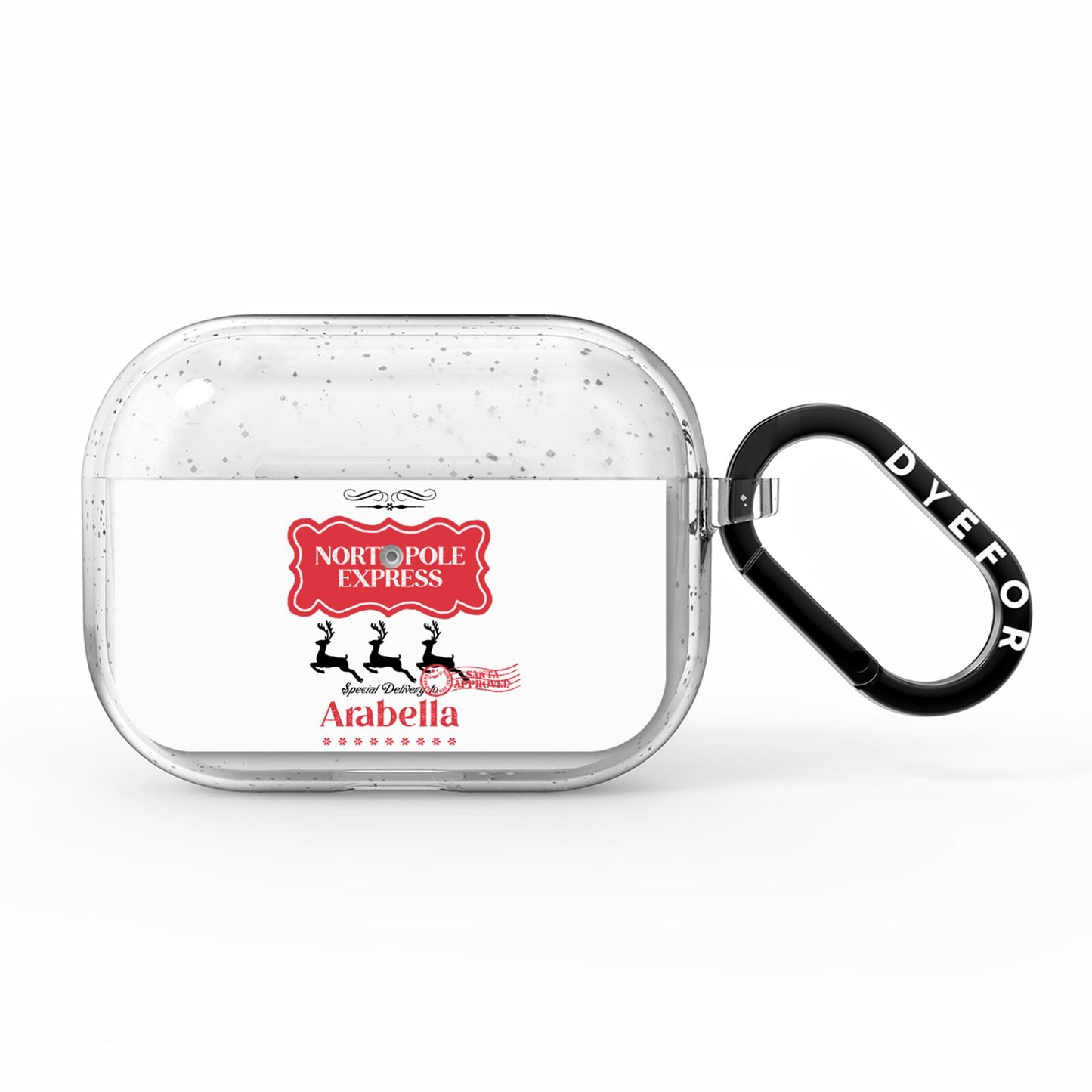 North Pole Express Personalised AirPods Pro Glitter Case
