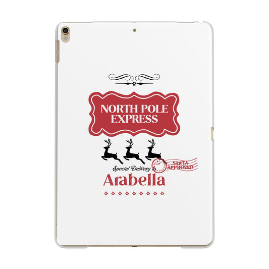 North Pole Express Personalised Apple iPad Gold Case