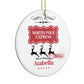 North Pole Express Personalised Circle Decoration Side Angle
