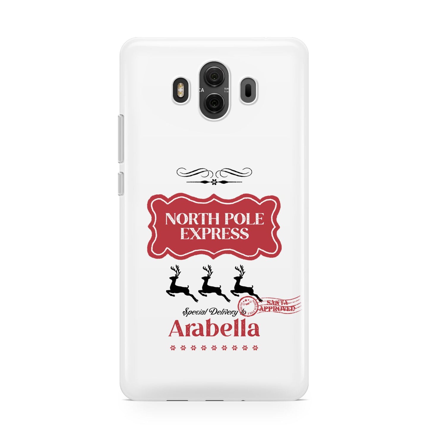 North Pole Express Personalised Huawei Mate 10 Protective Phone Case