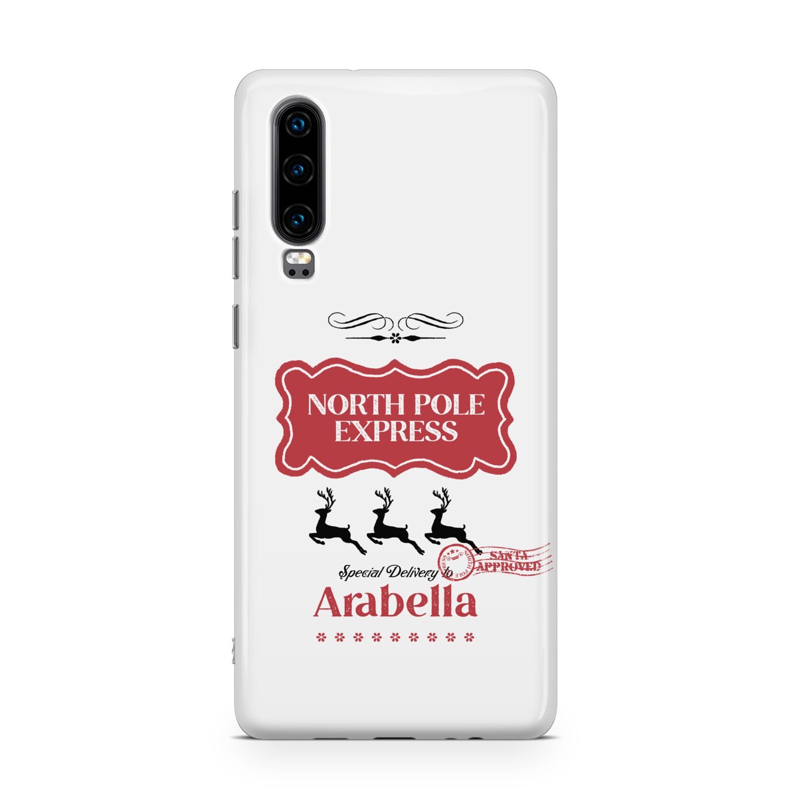 North Pole Express Personalised Huawei P30 Phone Case