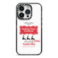 North Pole Express Personalised iPhone 14 Pro Black Impact Case on Silver phone