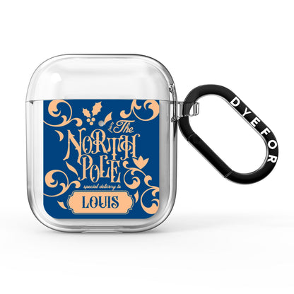North Pole Personalised AirPods Clear Case