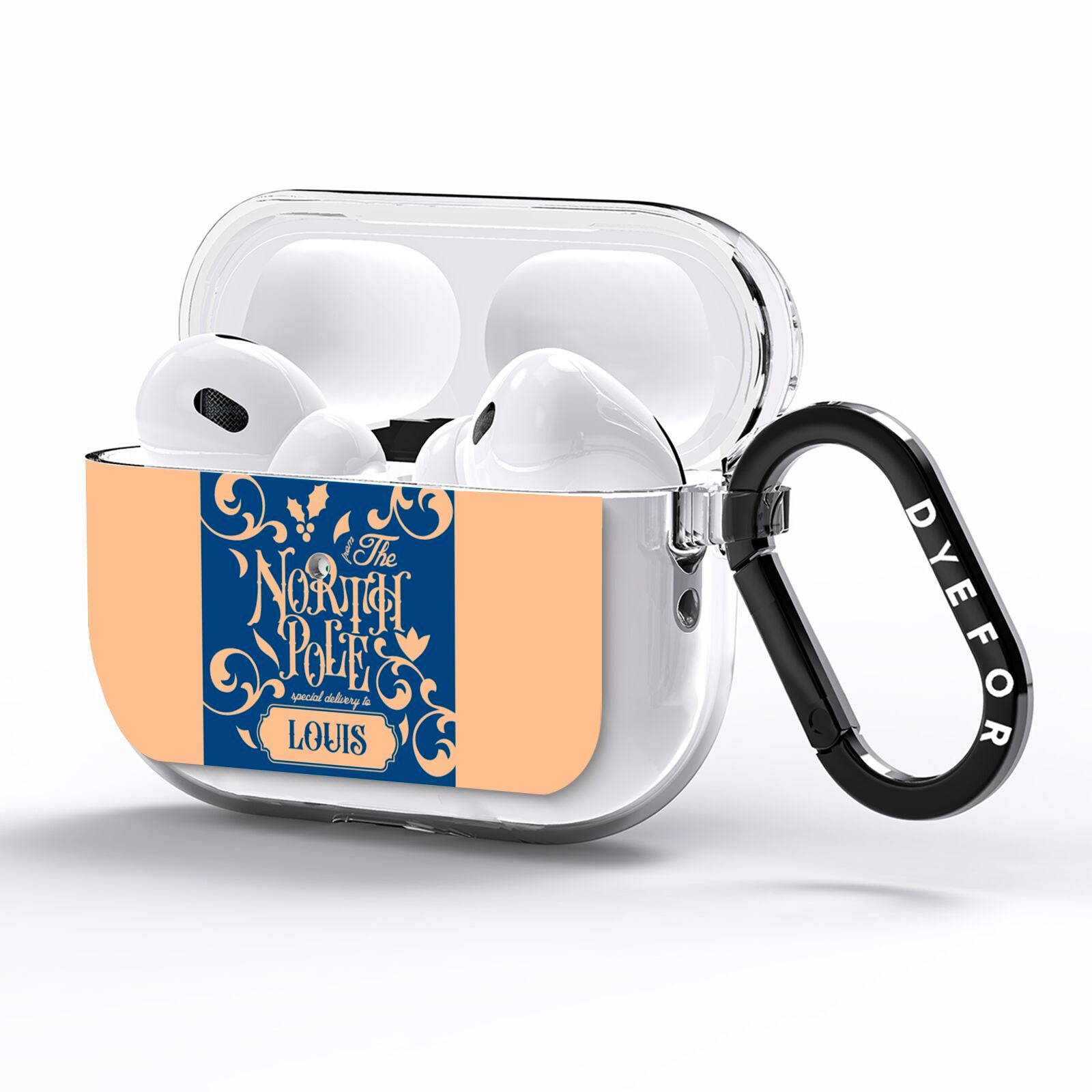 North Pole Personalised AirPods Pro Clear Case Side Image