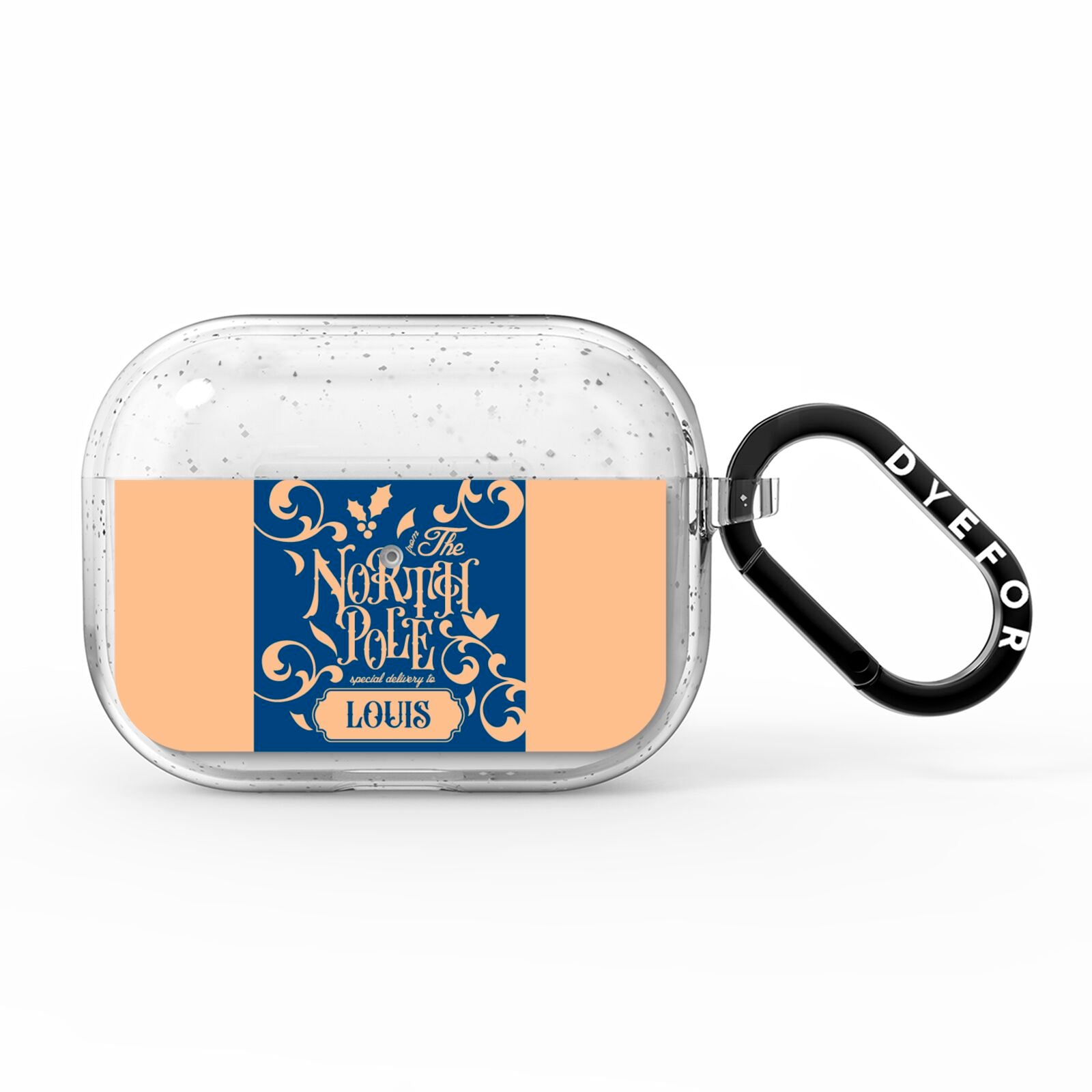 North Pole Personalised AirPods Pro Glitter Case