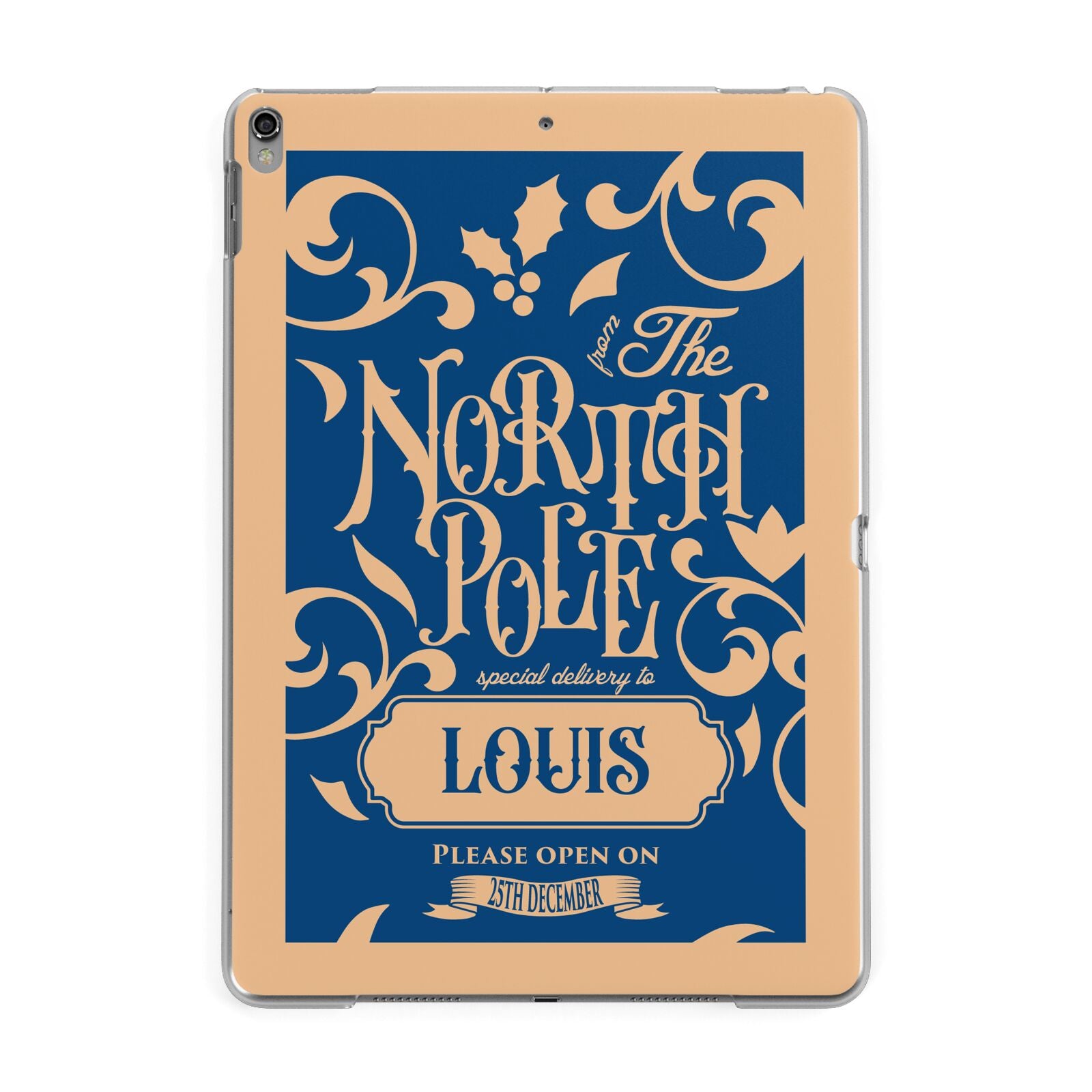 North Pole Personalised Apple iPad Grey Case