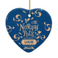 North Pole Personalised Heart Decoration Back Image
