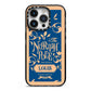 North Pole Personalised iPhone 14 Pro Black Impact Case on Silver phone
