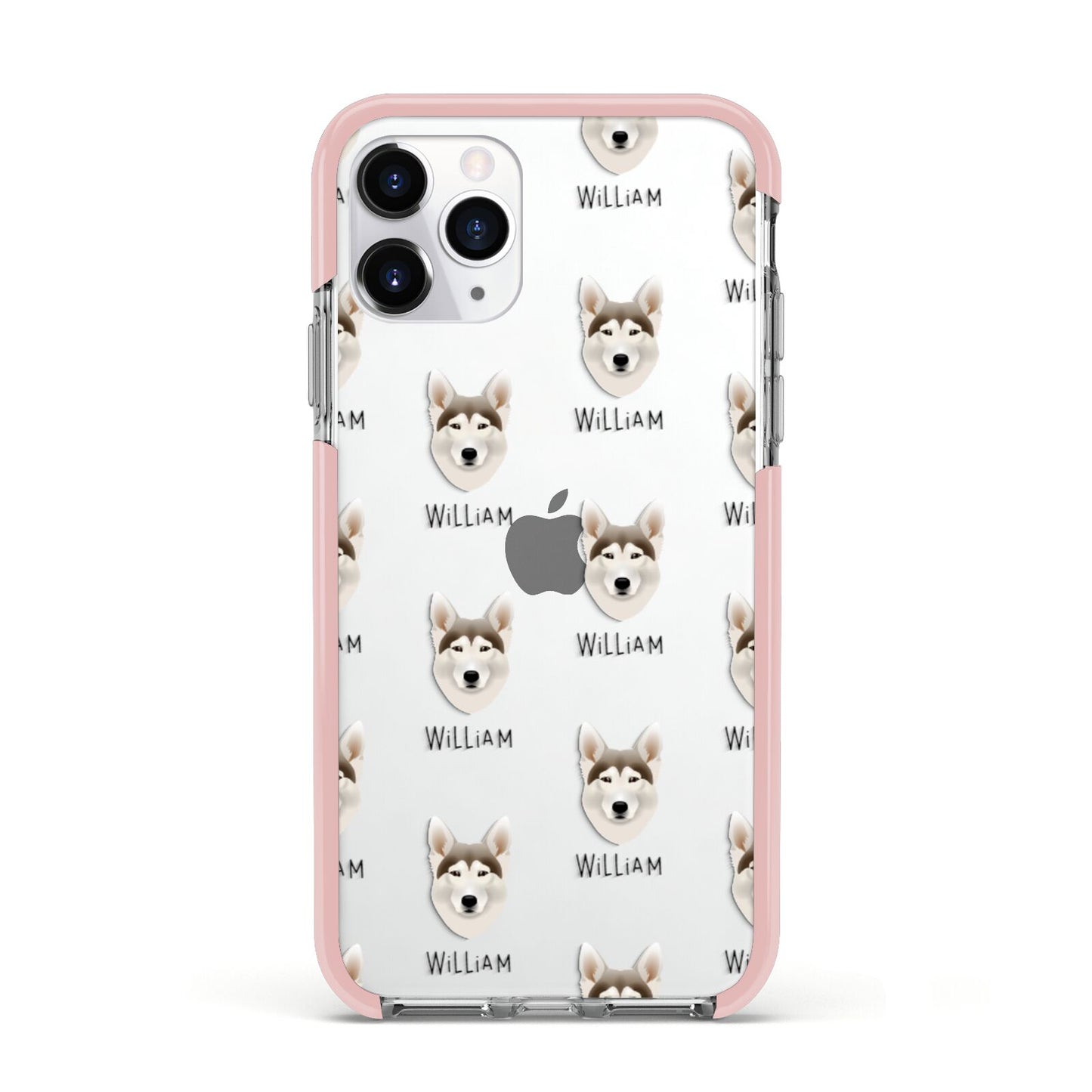 Northern Inuit Icon with Name Apple iPhone 11 Pro in Silver with Pink Impact Case