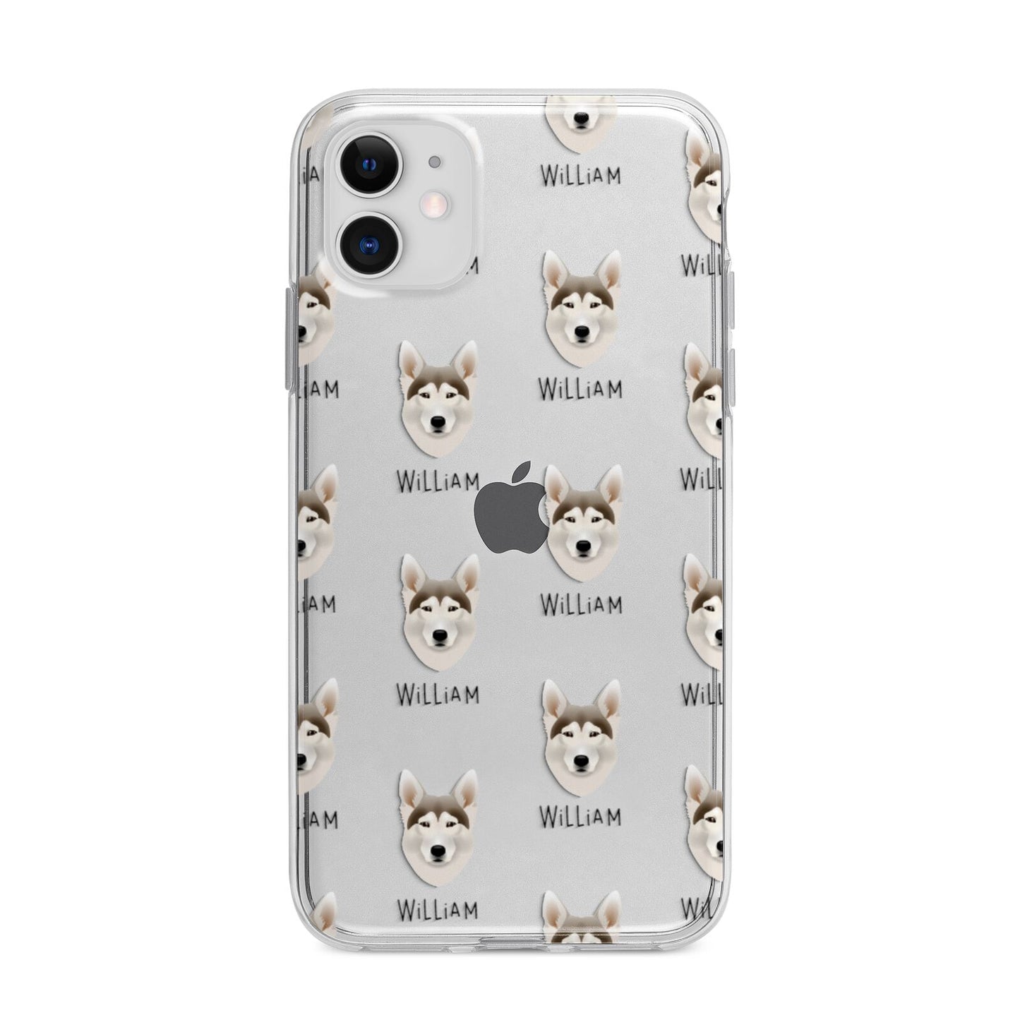 Northern Inuit Icon with Name Apple iPhone 11 in White with Bumper Case