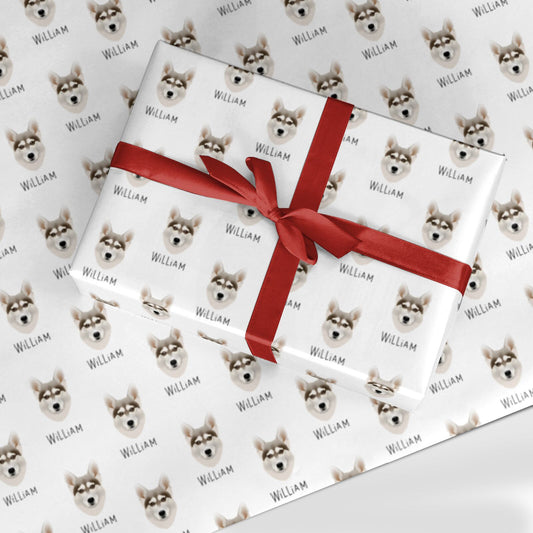 Northern Inuit Icon with Name Custom Wrapping Paper