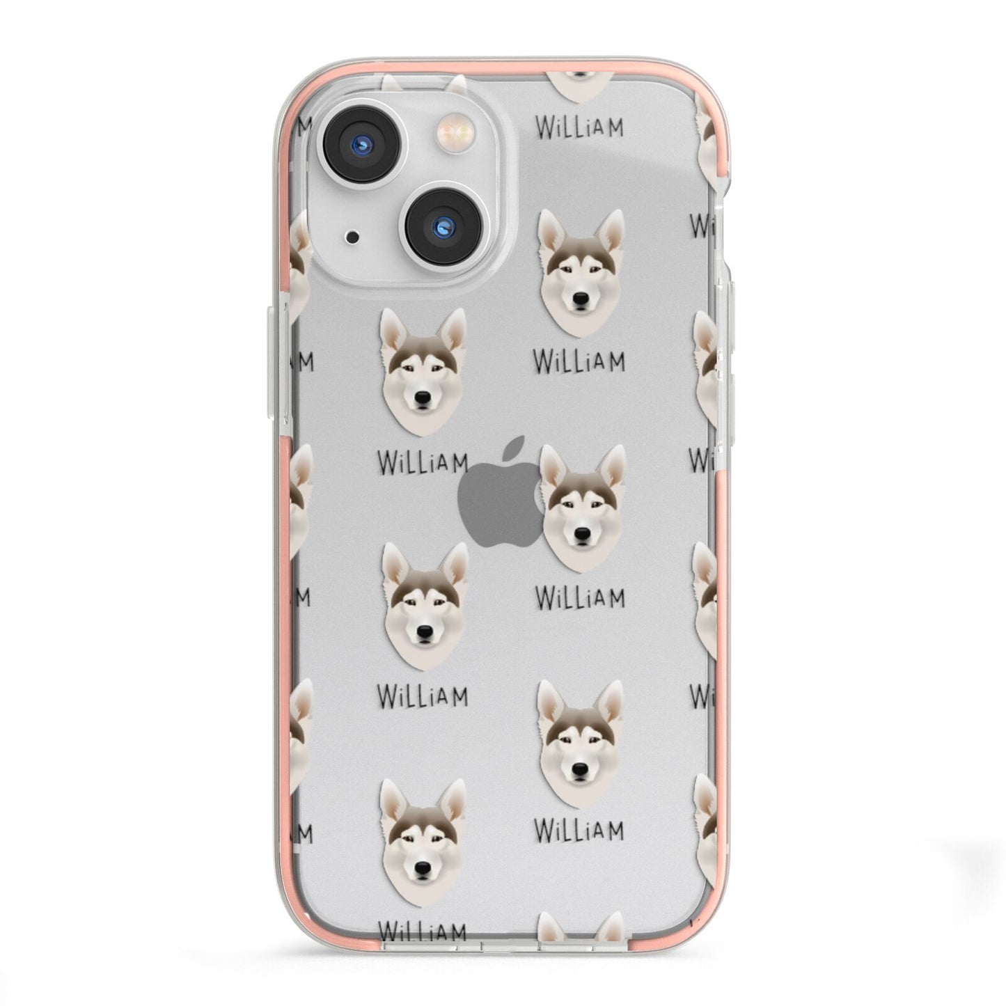 Northern Inuit Icon with Name iPhone 13 Mini TPU Impact Case with Pink Edges