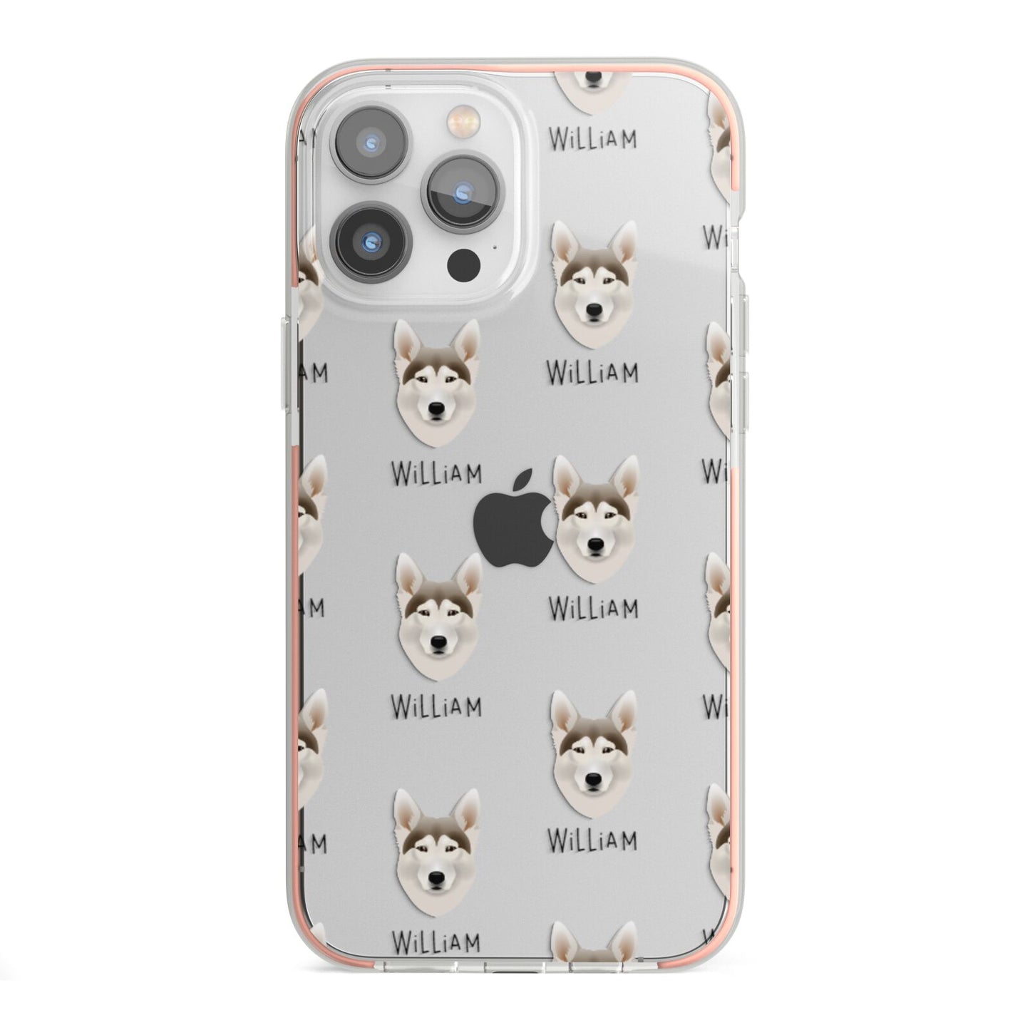 Northern Inuit Icon with Name iPhone 13 Pro Max TPU Impact Case with Pink Edges