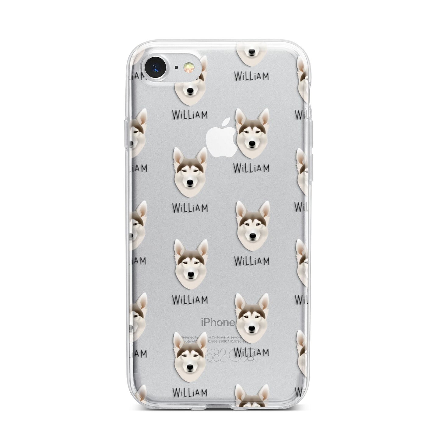 Northern Inuit Icon with Name iPhone 7 Bumper Case on Silver iPhone