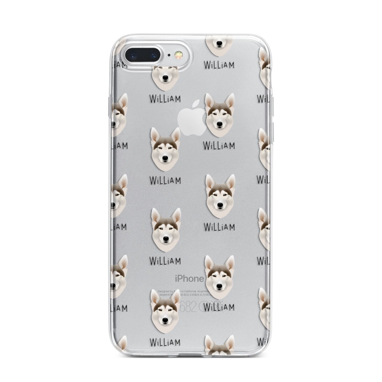 Northern Inuit Icon with Name iPhone 7 Plus Bumper Case on Silver iPhone