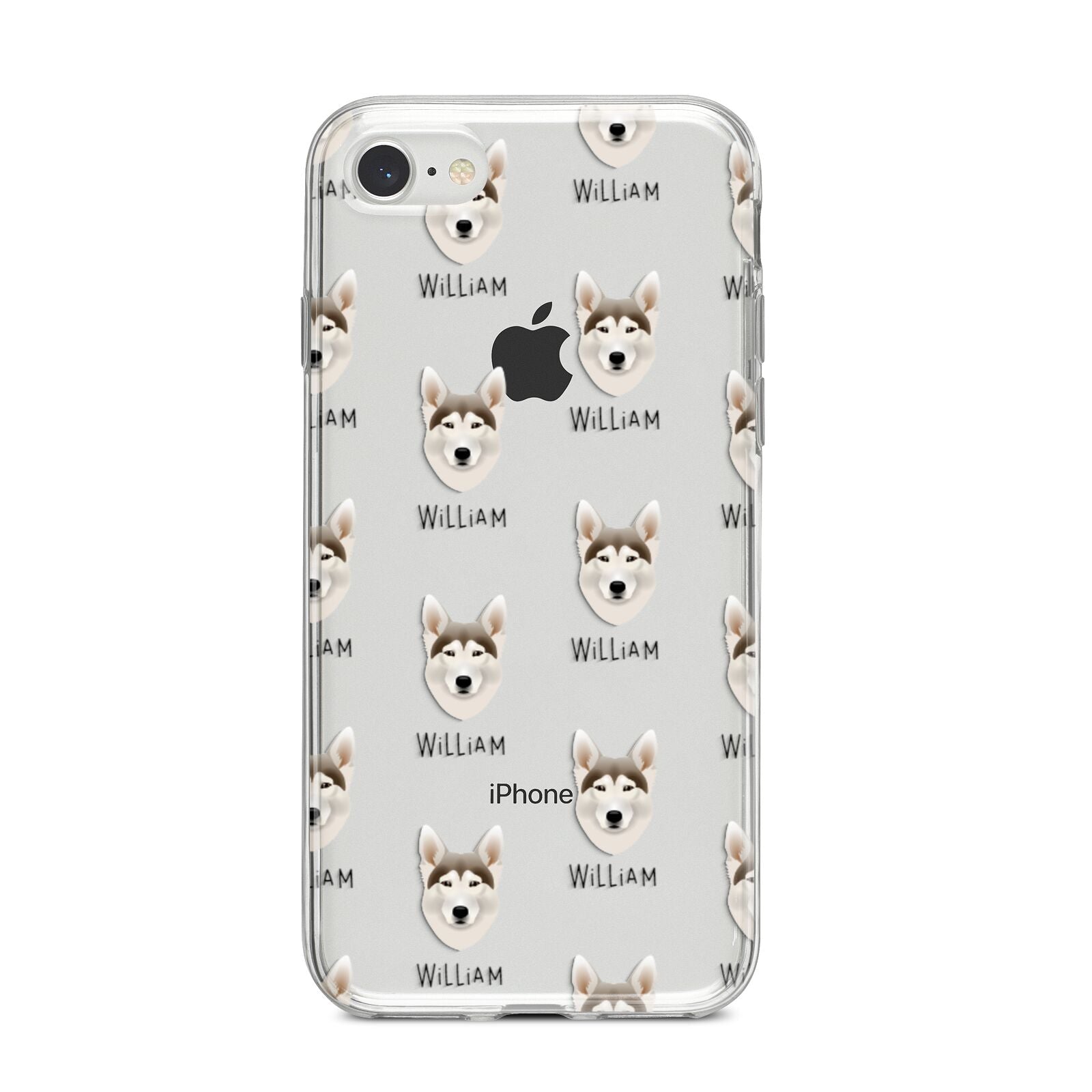 Northern Inuit Icon with Name iPhone 8 Bumper Case on Silver iPhone