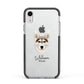 Northern Inuit Personalised Apple iPhone XR Impact Case Black Edge on Silver Phone