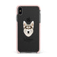 Northern Inuit Personalised Apple iPhone Xs Max Impact Case Pink Edge on Black Phone