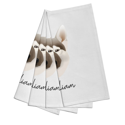 Northern Inuit Personalised Cotton Napkins Set of 4